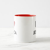 Jouw naam | Cadeau om personaliseren Tweekleurige Koffiemok (Center)