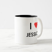 Jouw naam | Cadeau om personaliseren Tweekleurige Koffiemok (Voorkant rechts)