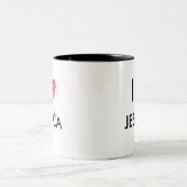 Jouw naam | Cadeau om personaliseren Tweekleurige Koffiemok (Center)