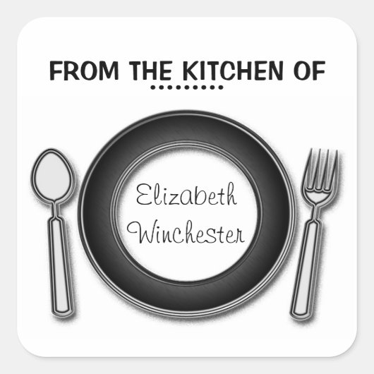 Jouw naam cadeautjes toevoegen vierkante sticker (Voorkant)