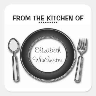 Jouw naam cadeautjes toevoegen vierkante sticker