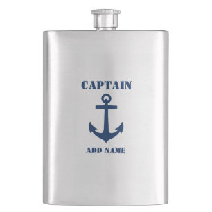 Jouw naam Captain Flask Anchor Flacon