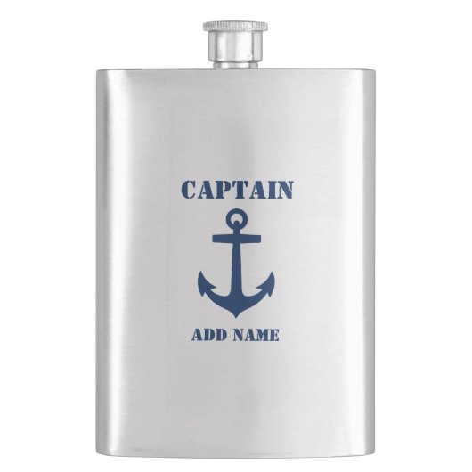Jouw naam Captain Flask Anchor Flacon (Voorkant)