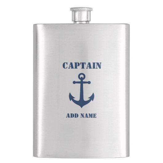 Jouw naam Captain Flask  Anker Flacon (Voorkant)