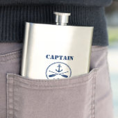 Jouw naam Captain Flask Anker & riemen Flacon (Voorbeeld)