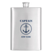 Jouw naam Captain Flask Zee Anker Flacon (Voorkant)