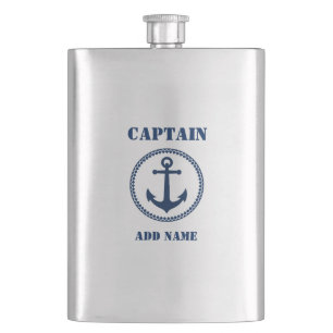 Jouw naam Captain Flask Zee Anker Flacon