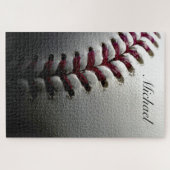 Jouw naam Close-up Honkbal Foto - Sport Kunst Legpuzzel (Horizontaal)