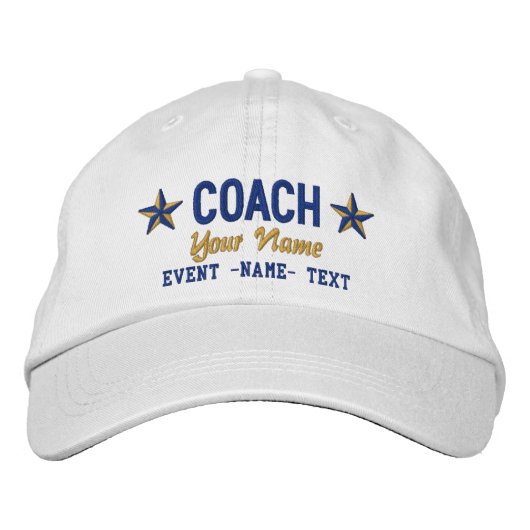  Jouw naam COACH Stars Embroidery Pet (Voorkant)