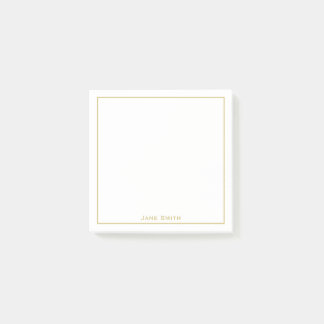 Jouw naam Corporate Minimalist Gold/White Post-it® Notes