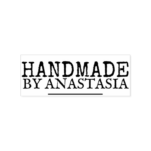 Jouw naam Custom Handgemaakt door Wooden Rubberstempel (Gestempeld)