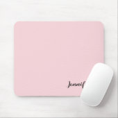 Jouw naam Custom Pastel Pink Muismat (Met muis)