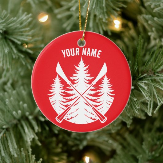 Jouw naam Custom Sup Girl Keramisch Ornament (Boom)