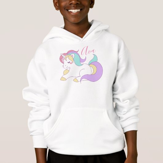 Jouw naam Cute Unicorn toevoegen (Voorkant)