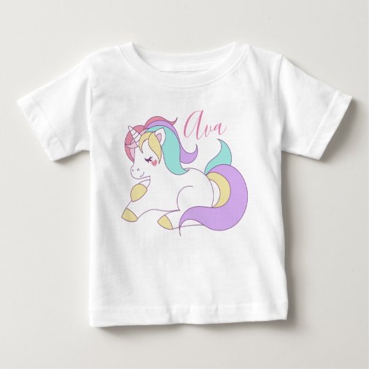 Jouw naam Cute Unicorn toevoegen (Voorkant)