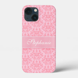 "Jouw naam" damaslicht roze iPhone 6 hoesje
