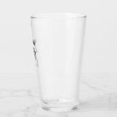 JOUW NAAM DANSENDE SKELET PINTGLAS GLAS (Links)