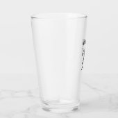 JOUW NAAM DANSENDE SKELET PINTGLAS GLAS (Rechts)
