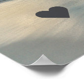 Jouw naam de Aangepaste Scène van de Beach met Sea Poster (Hoek)