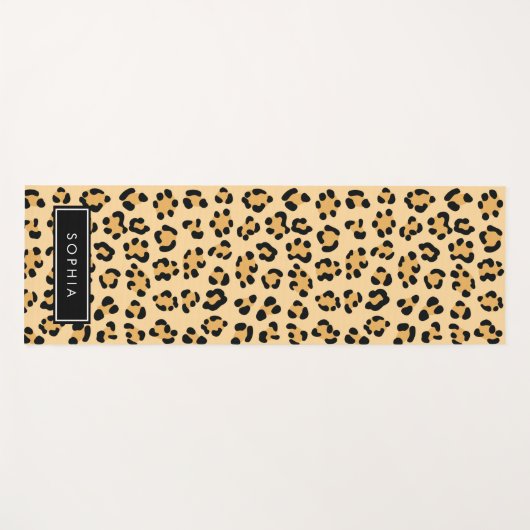 Jouw naam - Dierafdrukken, gebotteld luipaard - br Yogamat (Voorkant (horizontaal))