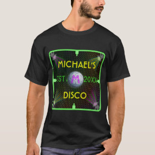 Jouw naam Disco Ball uit 1970 T-shirt