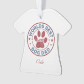 Jouw naam Dog Dad Akita Ugly Sweater Ornament (voorkant)