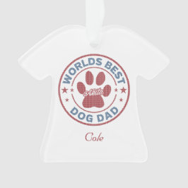 Jouw naam Dog Dad Akita Ugly Sweater Ornament