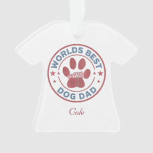 Jouw naam Dog Dad Akita Ugly Sweater Ornament