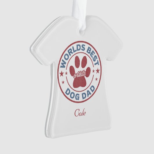 Jouw naam Dog Dad Akita Ugly Sweater Ornament (voorkant)