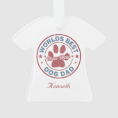 Jouw naam Dog Dad Chow Ugly Sweater Ornament (achterkant)