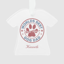 Jouw naam Dog Dad Chow Ugly Sweater Ornament