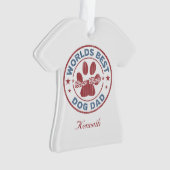 Jouw naam Dog Dad Chow Ugly Sweater Ornament (voorkant)