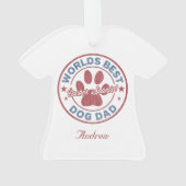 Jouw naam Dog Dad Cocker Spaniel Ugly Sweater Ornament (achterkant)