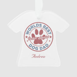 Jouw naam Dog Dad Cocker Spaniel Ugly Sweater Ornament