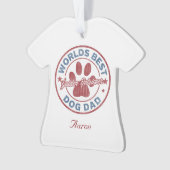 Jouw naam Dog Dad Golden Retriever Ugly Sweater Ornament (voorkant)