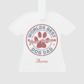 Jouw naam Dog Dad Golden Retriever Ugly Sweater Ornament (achterkant)