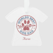 Jouw naam Dog Dad Golden Retriever Ugly Sweater Ornament (voorkant)