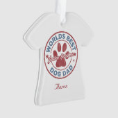 Jouw naam Dog Dad Golden Retriever Ugly Sweater Ornament (voorkant)