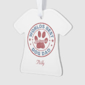 Jouw naam Dog Dad Labrador Ugly Sweater Ornament (voorkant)