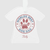 Jouw naam Dog Dad Labrador Ugly Sweater Ornament (voorkant)