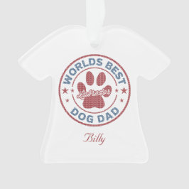 Jouw naam Dog Dad Labrador Ugly Sweater Ornament