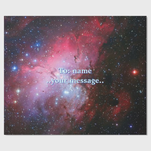 Jouw naam, Eagle Nebula, Intriguing Buitenruimte Cadeaupapier (Vlak)