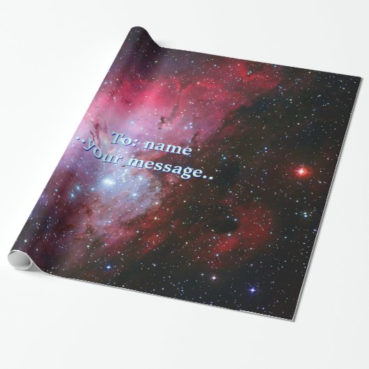 Jouw naam, Eagle Nebula, Intriguing Buitenruimte Cadeaupapier (Uitgerold)