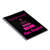 "JOUW NAAM" een meisje dat haar imperium bouwt Notitieboek (Rechterzijde)