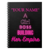 "JOUW NAAM" een meisje dat haar imperium bouwt Notitieboek (Voorkant)