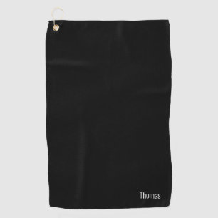Jouw naam eenvoudige, minimalistische moderne lett golfhanddoek