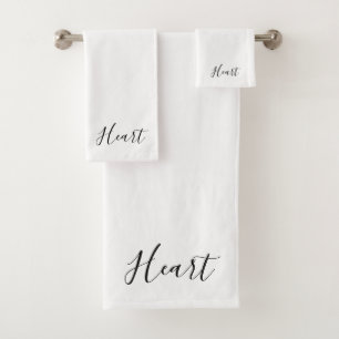 Jouw naam Elegant Script Bad Handdoek
