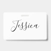 Jouw naam | Elegant Script Badge (Achterkant)