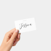 Jouw naam | Elegant Script Badge (Handheld)