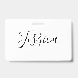 Jouw naam Elegant Script Badge